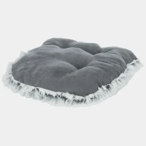 Confortable Cueva Nido para Cachorros en Tono Gris Cómoda y elegante cueva nido para cachorros en suave tono gris, con borde de felpa blanca, ideal para el descanso de los perros más jóvene