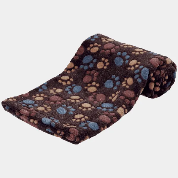 anta de frío para perros en forro polar con estampado de huellas, perfecta para mantener a tu mascota cálida y cómoda