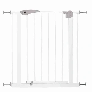 Barrera Extensible para Perros de Fácil Instalación y Seguridad Mejorada Barrera extensible blanca para perros, con mecanismo de cierre seguro y montaje sin herramientas, perfecta para mantener a las mascotas seguras en el hogar