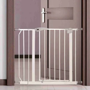 Barrera de Seguridad Extensible para Puertas Elemento extensible para barrera de seguridad instalada en una puerta, perfecta para mantener seguras a las mascotas