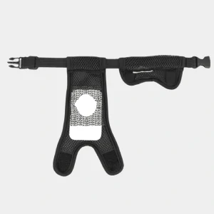 Braguita sanitaria para perros en color negro, con diseño ajustable y malla transpirable, ideal para la gestión higiénica del celo