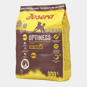 Bolsa de croquetas para perros Josera Optiness de 900g, con receta de cordero y baja en proteínas, sin maíz, para el desarrollo óseo y un corazón sano en perros adultos