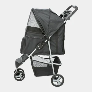 Carricoche para perros de diseño ergonómico y ligero, con amplias ventanas de malla y ruedas duraderas para la comodidad y seguridad de tu mascota en cada paseo