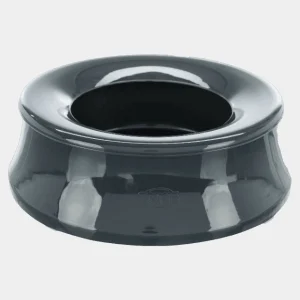 Comedero de PVC negro para perros, antideslizante y fácil de limpiar, ideal para alimentación diaria