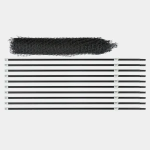 Kit completo de valla de seguridad para perros, incluye 10 postes de hierro y una red de 15 metros, ideal para crear áreas seguras en jardines y espacios abiertos.