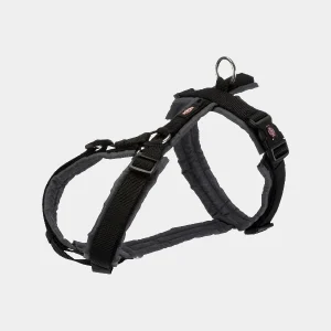 Imagen del Arnés Trixie Trekking en color negro, diseñado para proporcionar seguridad y comodidad durante las caminatas y actividades al aire libre con tu perro