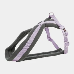 Arnés acolchado para perros de felpa en color lila Arnés acolchado para perros en color lila con felpa suave y correas planas ajustables