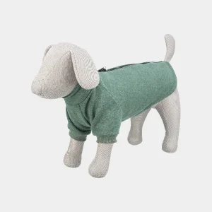 Sudadera para Perros de Algodón Puro y color verde oscuro con Cremallera en la Espalda Sudadera para perros de algodón puro en color verde oscuro, con cremallera continua en la espalda y diseño cómodo