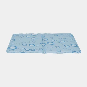 Alfombra de enfriamiento para perros con diseño de gotas de agua, ideal para mantener a tu mascota fresca en días calurosos, fabricada en imitación nylon (poliéster)