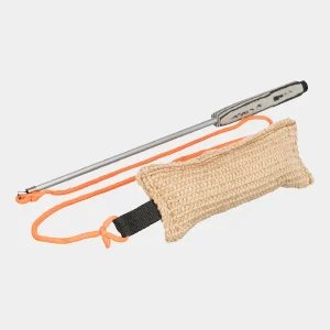 Dog Activity - Juguete de caza para perros con varilla telescópica de fibra de vidrio y mordedor de yute cosido
