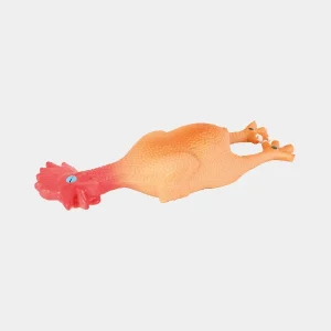 Juguete de látex en forma de pollo con sonido para perros, ideal para mantener a tu mascota entretenida y activa
