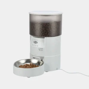 Comedero inteligente para perros con control vía app, capacidad de 3 litros, programación de comidas y plato de acero inoxidable apto para lavavajillas