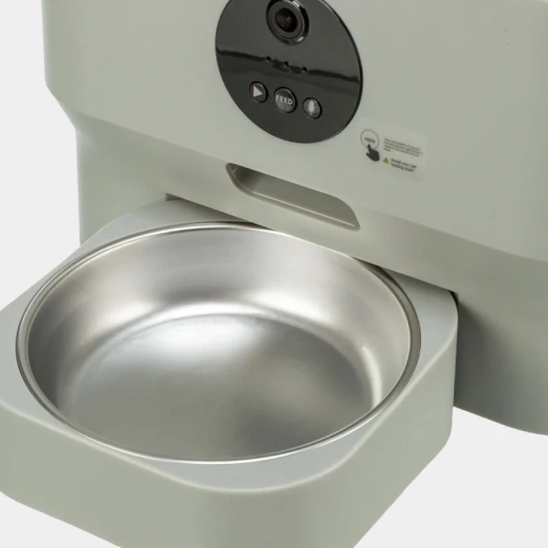 Comedero para perros automático con diseño moderno, dispensador programable y control de porciones para alimentación regular y saludable