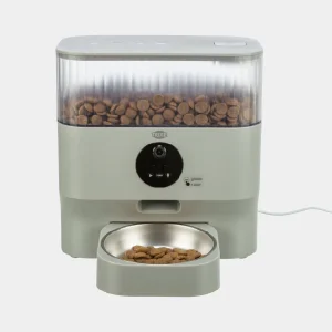 Comedero para perros automático con capacidad de 5 litros, cámara integrada y control remoto por app