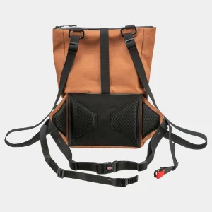Mochila con riñonera para Perros con Correas Ajustables y Diseño Ergonómico mochila con Riñonera para perros en color marrón, con correas ajustables, diseño ergonómico y acolchado en la espalda