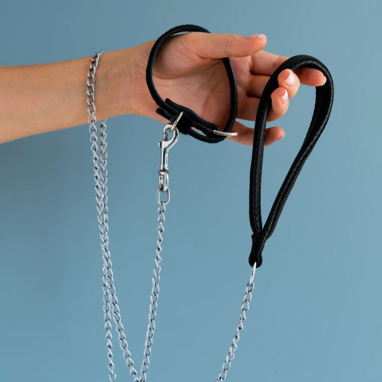 Correa de entrenamiento canino utilizada para enseñar a los perros a caminar con correa de manera controlada y sin tirones